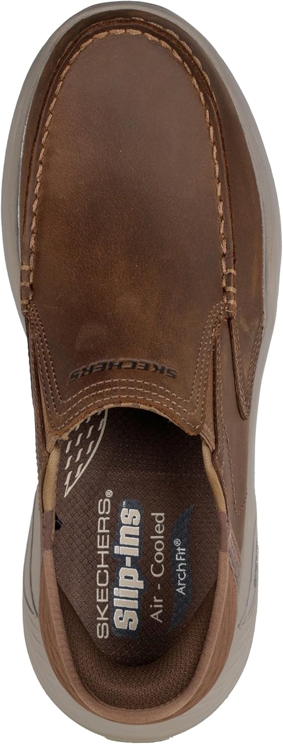 Skechers Men's USA Arch Fit Motley - Milo Moc Toe Twin Gore Leather Slip-Ins - Image 4
