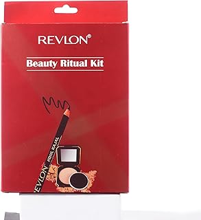 Revlon Beauty Ritual Kit (Touch &amp; Glow Moisturising Compact Powder Shade -Ivory Matte &amp; Kohl Kajal Bold Kohl Dramatic Look)