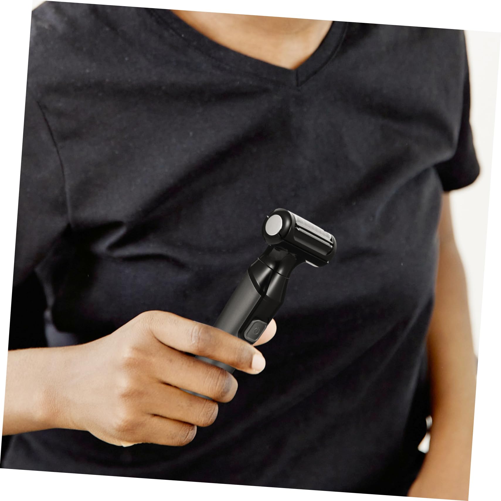 Rasoio Elettrico da Donna 2 in 1 Depilatorio per Corpo 3 Lame Black, Rasoio Indolore Portatile a Batteria per Ragazze e Viaggi