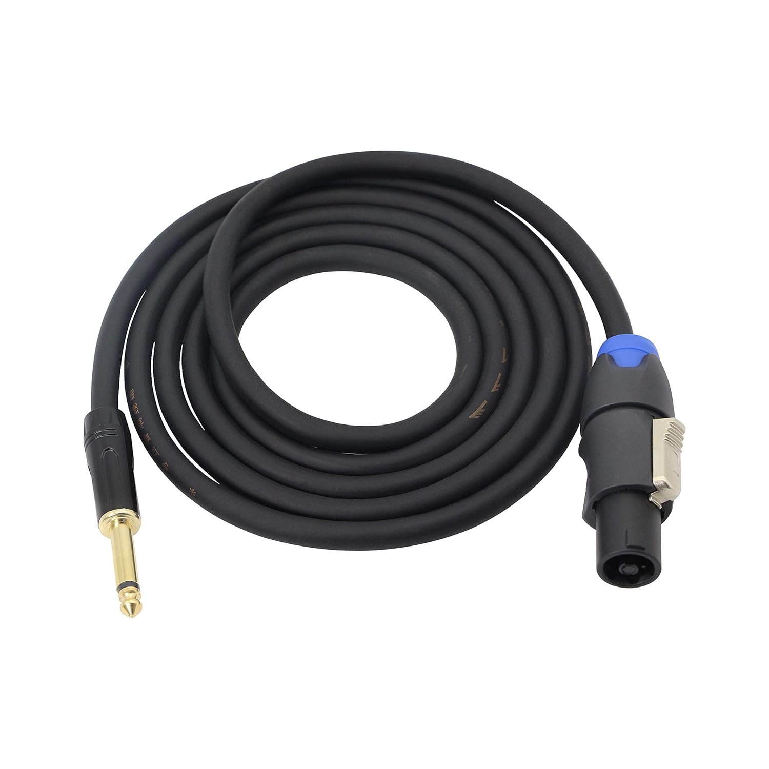 Speakon Cable de altavoz mono de 0,63 cm, conector TS de 6,35 mm a