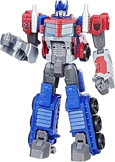 Transformers Cyber Commander Optimus Prime 11-Inch Action Figure - Converts to Truck in 6 Steps, Kids 6+ Toy Collection Starter (Amazon Exclusive)