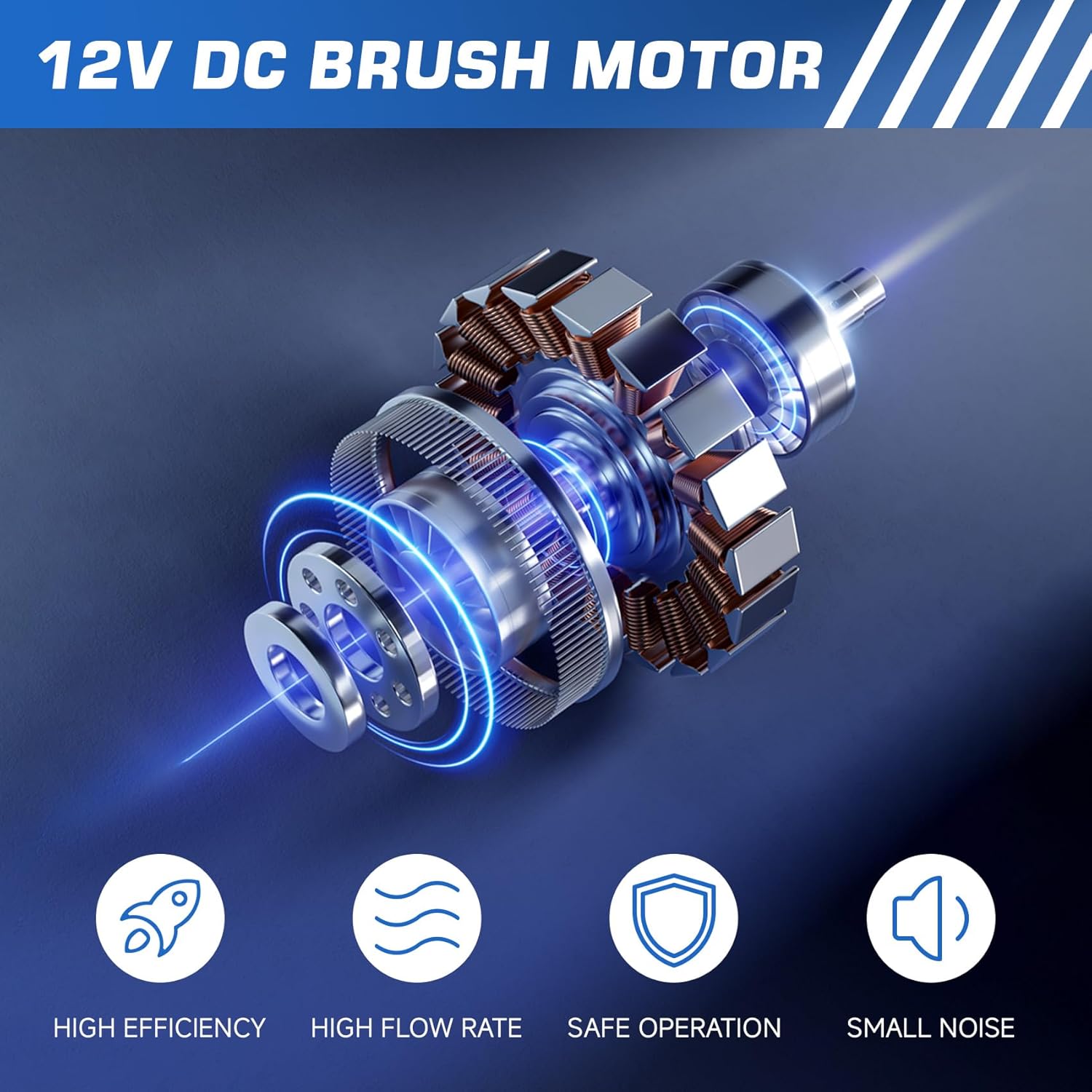 12V DC Self-Priming DEF Transfer Pump, Electrical Diaphragm Pump for Diesel Exhaust Fluid, 12V DEF Transfer Pump 10.6 GPM Flow, 23 PSI Pressure, 32ft Lift