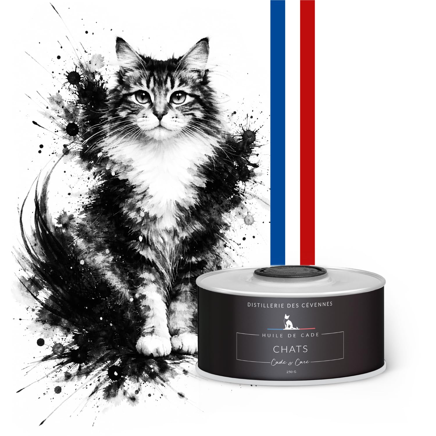 Distillerie des Cévennes - Huile de Cade pour Chats - 250g - La Seule Huile 100% Fabriquée et Distillée en France