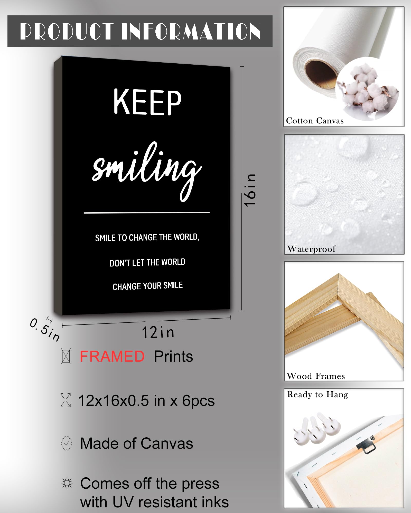 Set Di 4 Tende Da Doccia A Girasole, Con Tappetino Antiscivolo, Con  Citazioni Ispirative, Con Ganci, image size:1600x2000