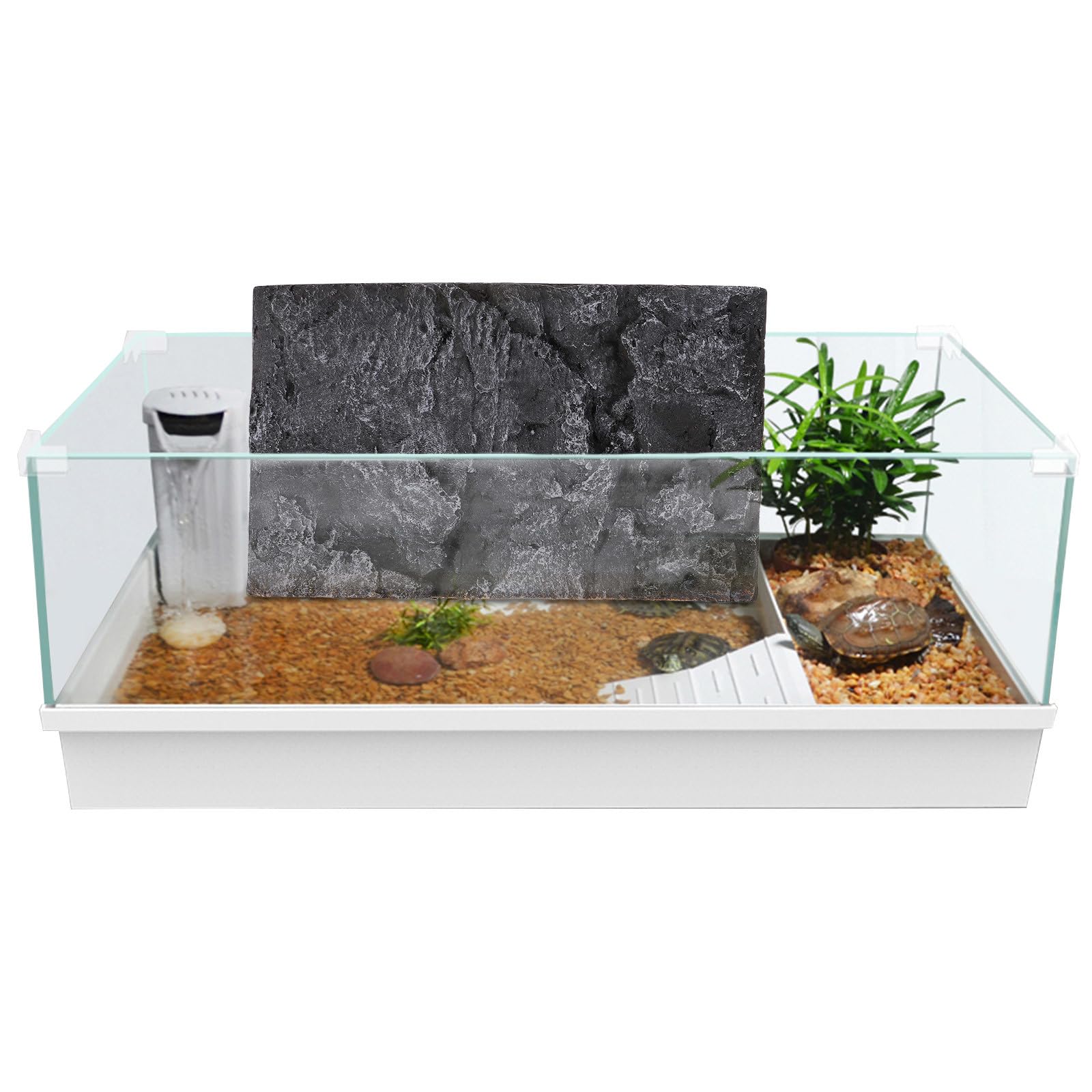 Fondo de PU para decoración de terrarios TOPBATHY placa 3D para tanque de reptiles y tortugas