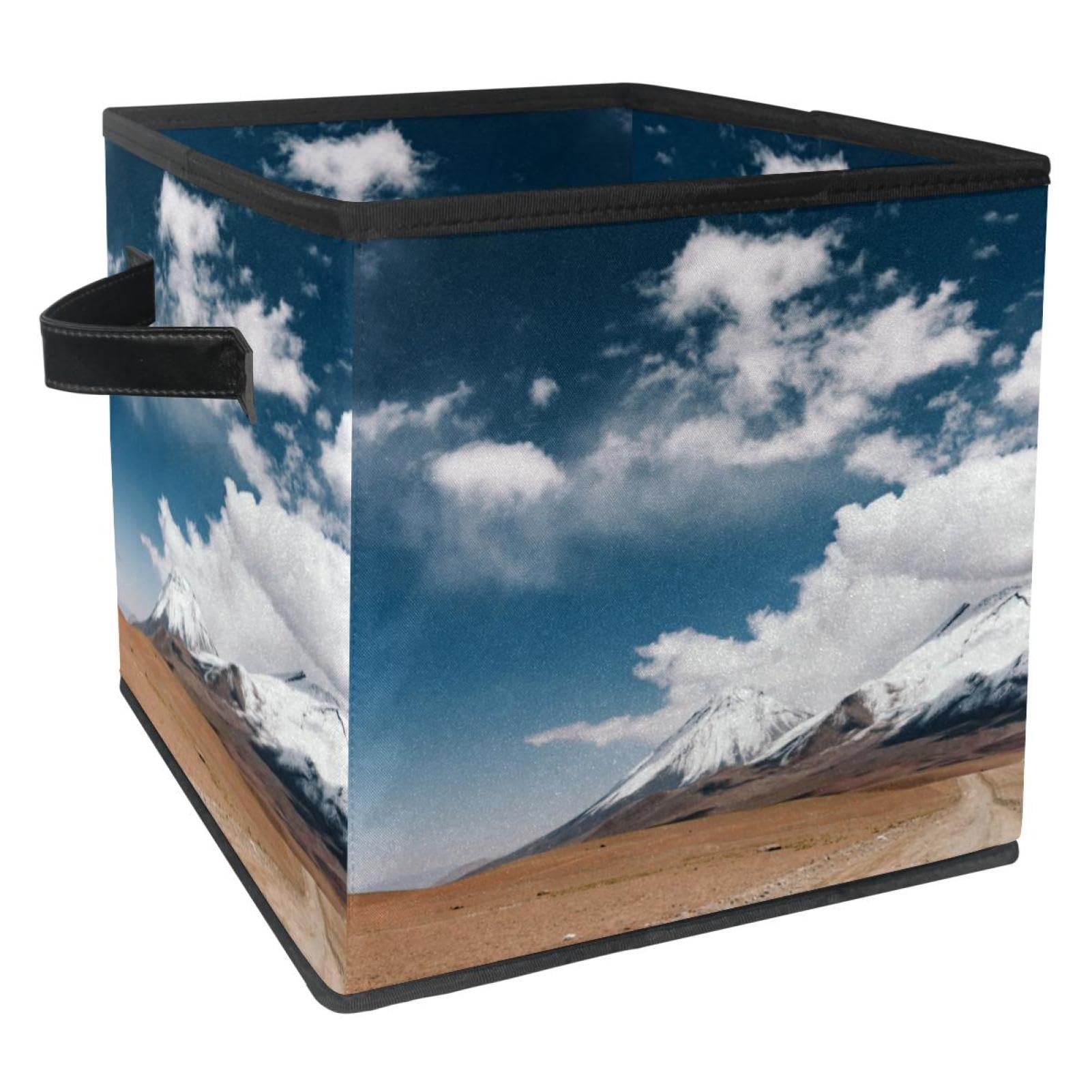 Boîte de rangement pliable en tissu cube pour jouets et livres