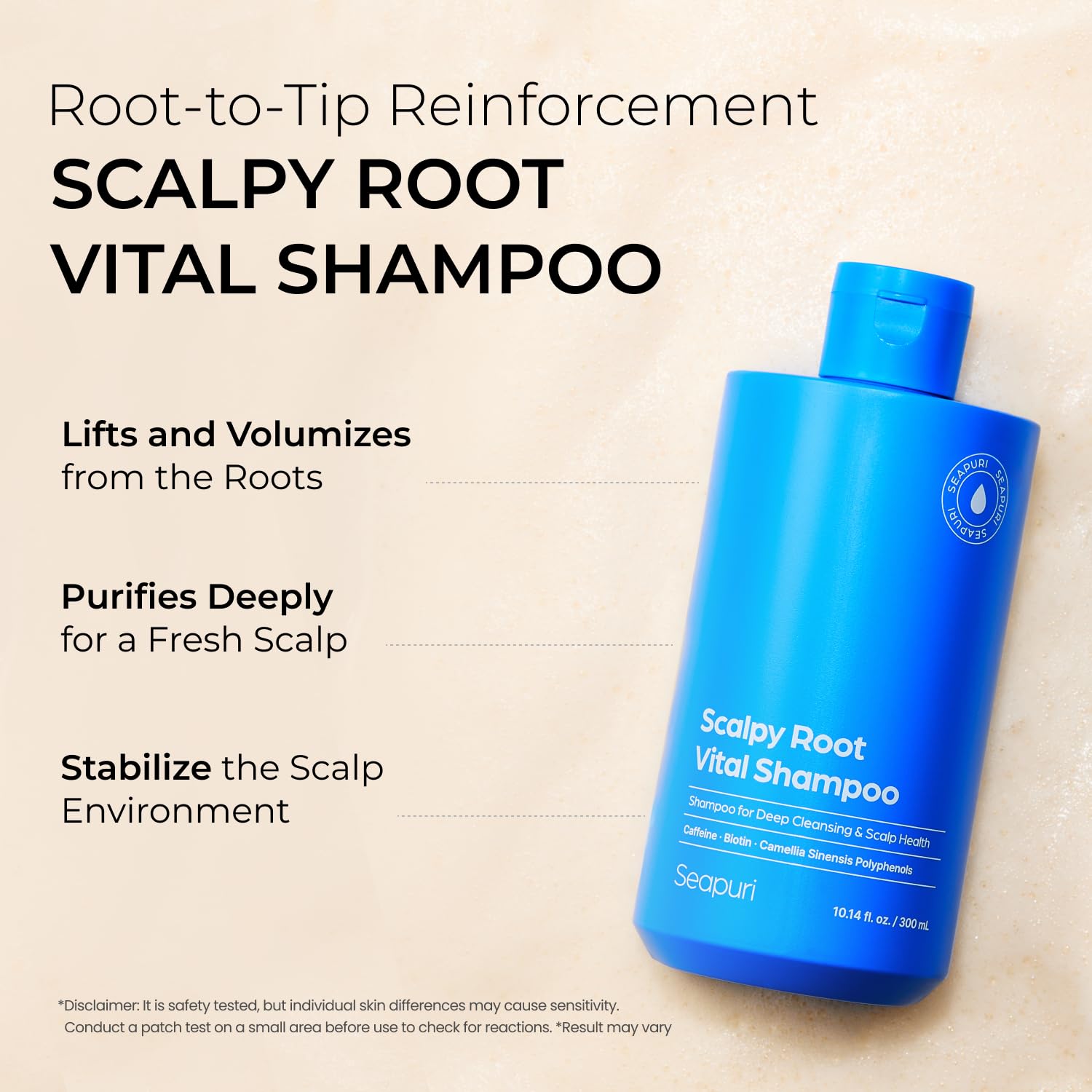 Scalpy Root Vital Shampoo | Instant Root Lift & Hair Thickening with Polyphenol | Caffeine Scalp Energizer for Thinning Hair | Volumizing Treatment | Deep Purifying & Relief | K-Beauty Hair Care
