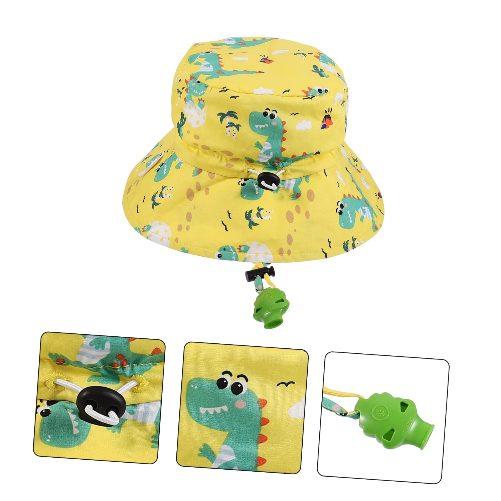 Sombrero Gorro Sol Sun Hat Caps Dino para Sol protección Solar Solar Protector Solar Gorro Bucket Kinder Tejido: 100% algodón; Forro: 100% poliéster Yellow