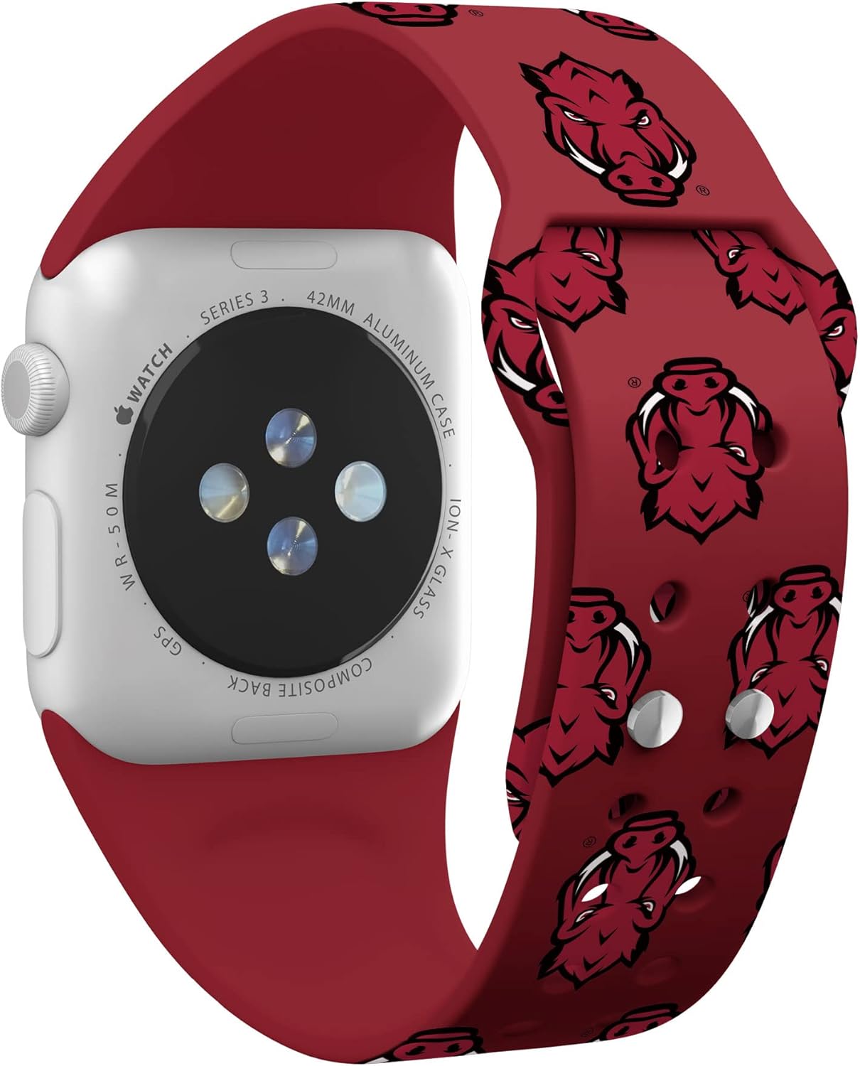 Affinity Bands Arkansas Razorbacks HD NCAA Watch Band Compatible with Apple Watch - All Series Apple Watch