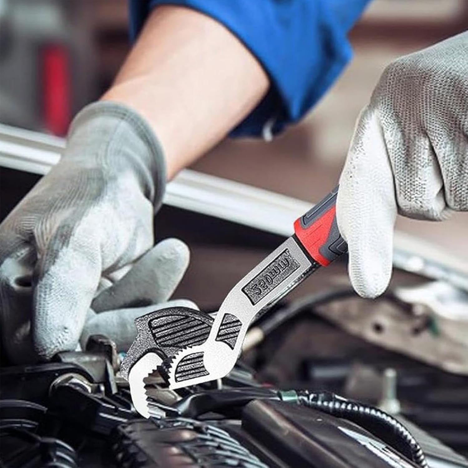 Auto Mechanics Tool, Professional Pipe Wrench, Locking Wrench for Pipes, Industrial Wrench Tool, Durable Pipe Wrench,multifunctional Wrench with Self-Locking System, Locking Pipe Wrench for Auto Repai