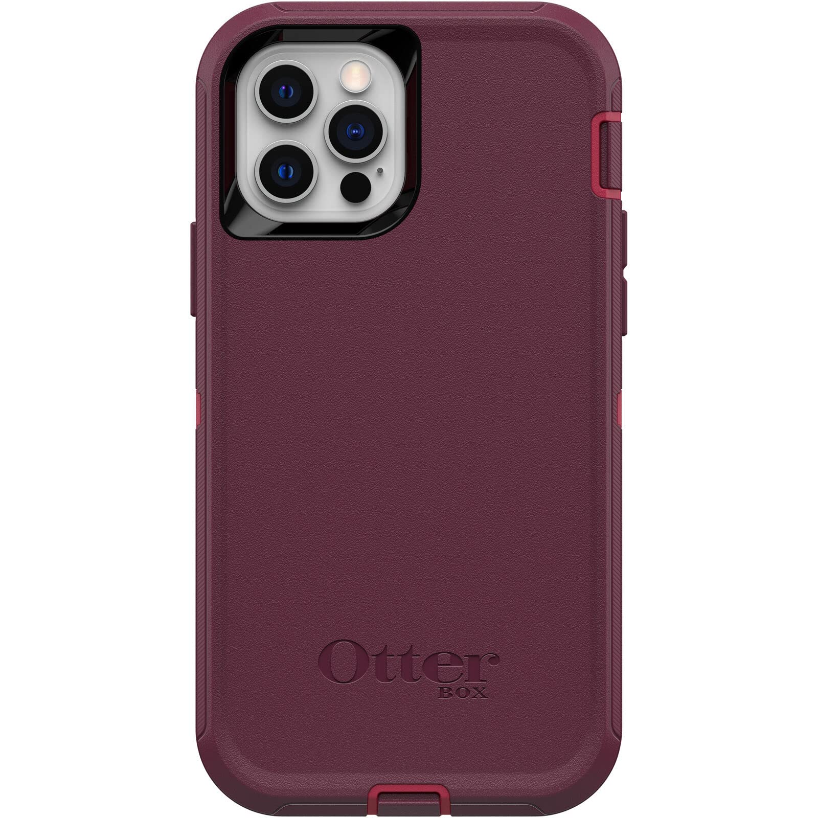 OtterBox Defender Series Screenless Edition Case for iPhone 12 & iPhone 12 Pro (Only) - Case Only - Non-Retail Packaging - Berry Potion (Raspberry Wine/Boysenberry)