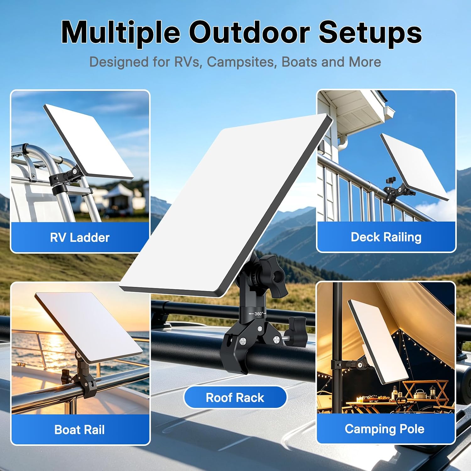 Compatible with 2026/2025/2024 Mini Clamp Mount for Starlink