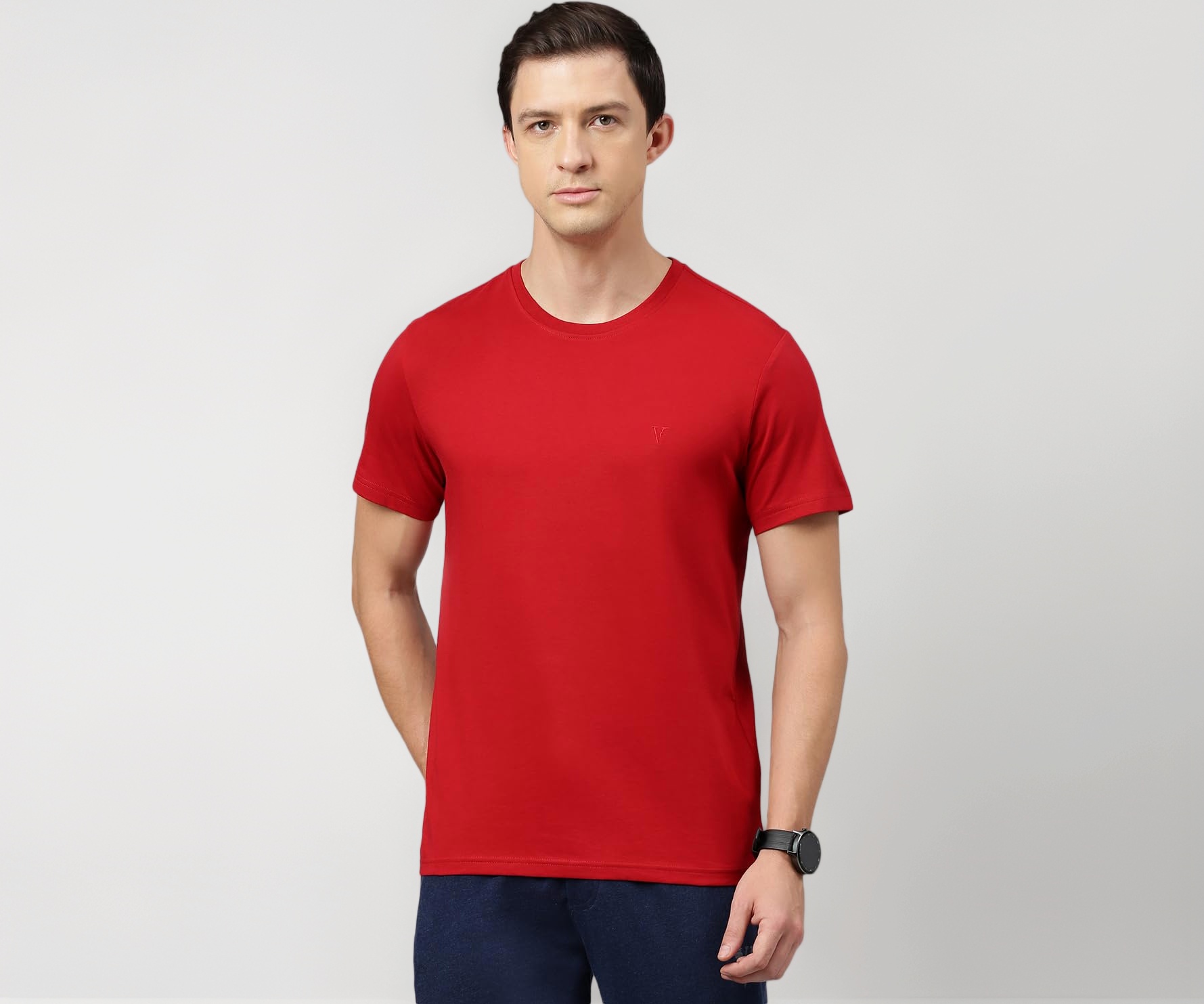 Van Heusen Men’s Crew Neck T-Shirt – Soft & Breathable Cotton | Regular Fit | Comfortable Everyday Casual Wear | Short Sleeves | Summer Favorite |