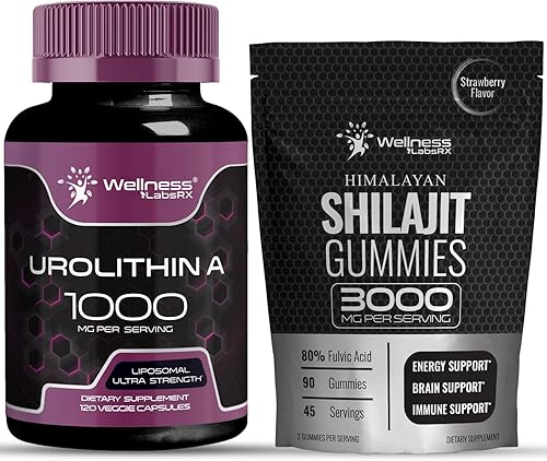 WELLNESS LABSRX Cápsulas de urolitina A liposomal - Gomitas Shilajit