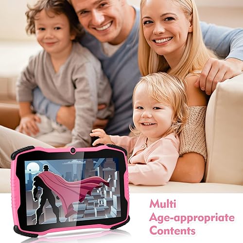 Miniatura 9 de Tableta para niños de 7 niños para niños pequeños, tableta de aprendizaje para niños con cámara dual Wi-Fi de 2 GB 32 GB, control parental, Youtube,