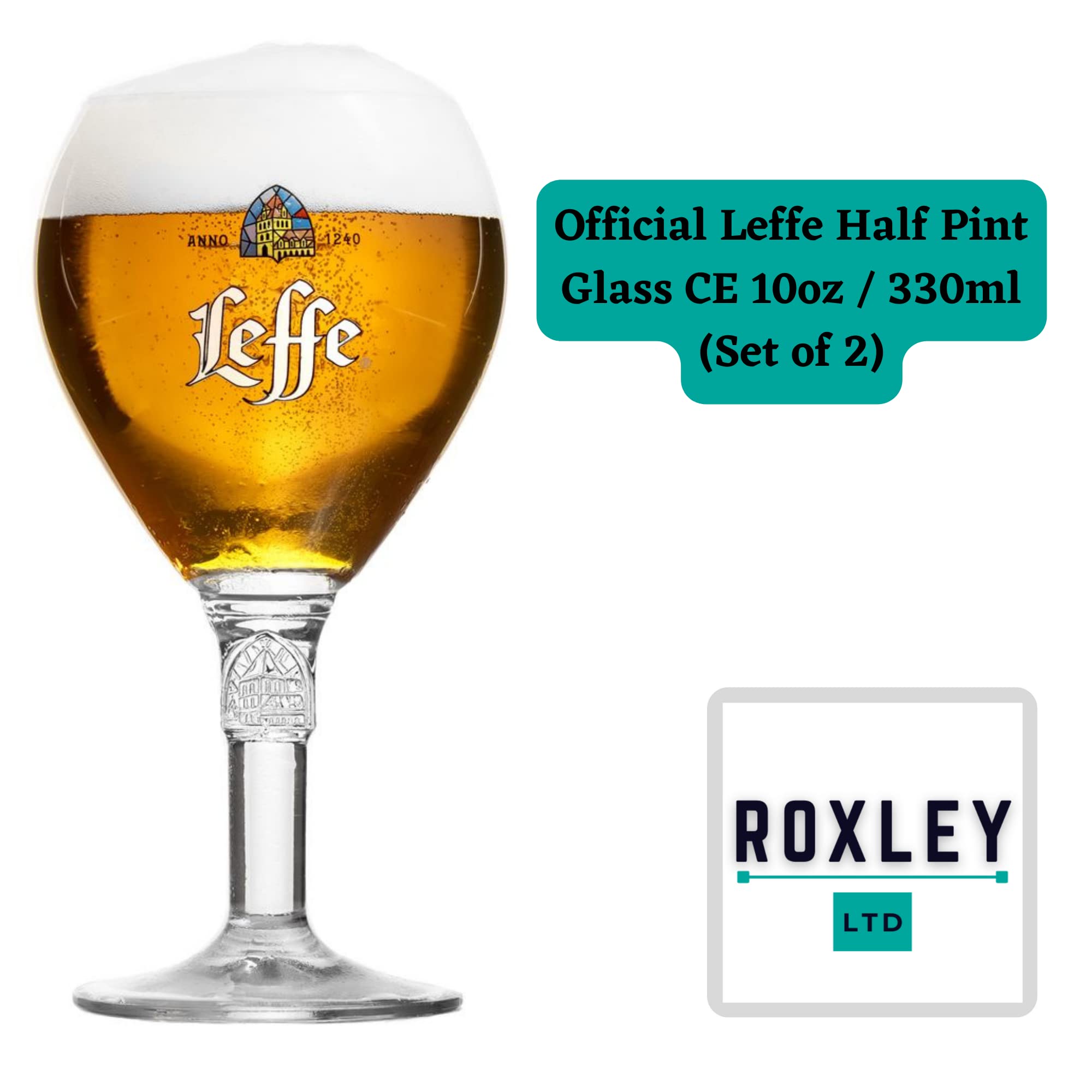 Roxley Cruzcampo - 1 Bicchiere Da Birra Originale Da Birre Lager Viene Fornito Con Tappetini Da Birra Di Marca 1191047