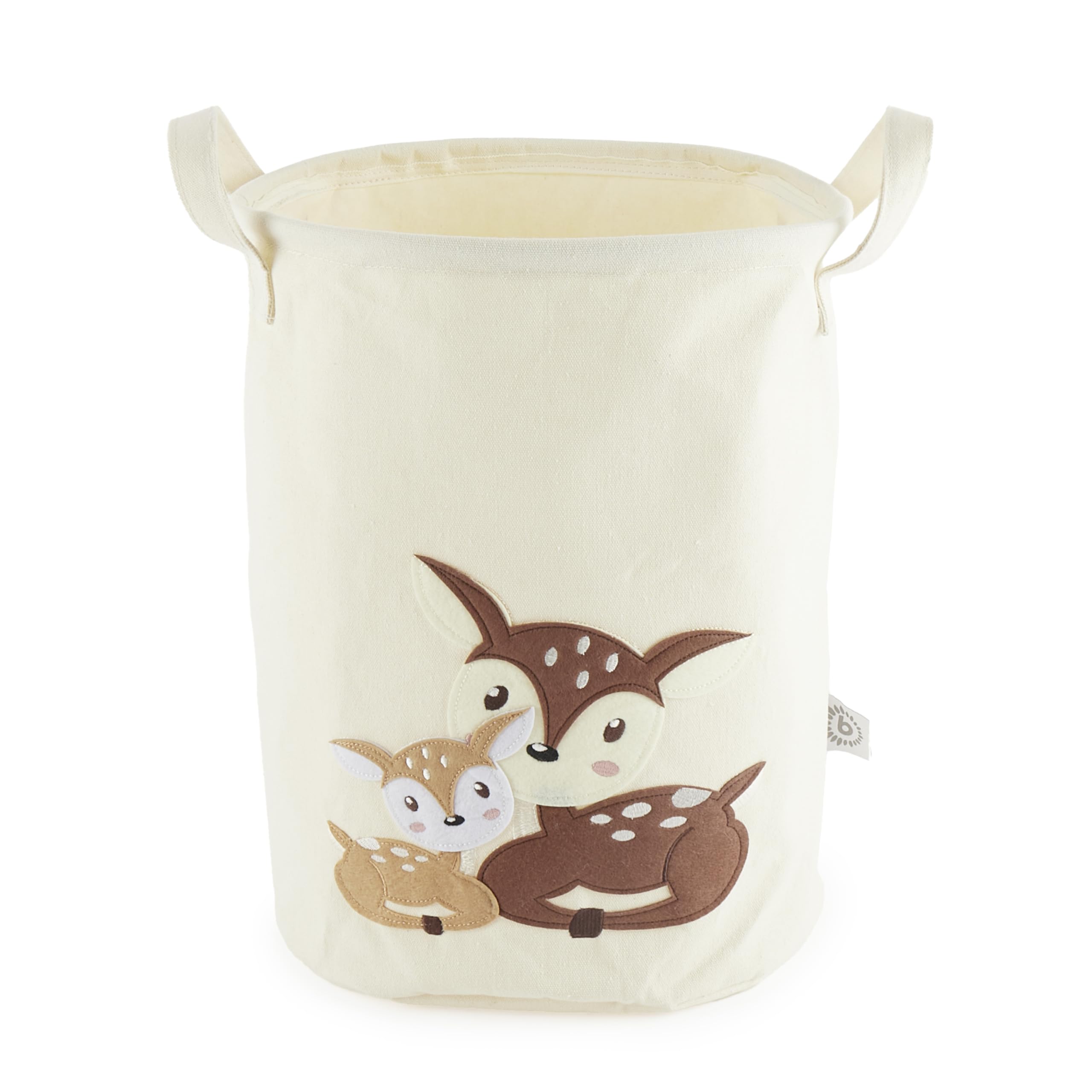 Bieco Women's Deer Laundry Basket Baby Large Storage Basket Children Cotton And Water-Repellent Storage Nursery Laundry Basket Children's Room Girls Toy Basket