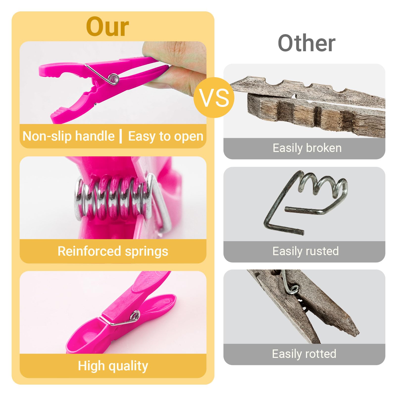 48 Plastic Wasknijpers met Opbergmand - Mini Knijpers voor het Ophangen van Kleding - Ideaal voor Sokken, Ondergoed en Kleine Kledingstukken - Binnenshuis of aan de Lijn