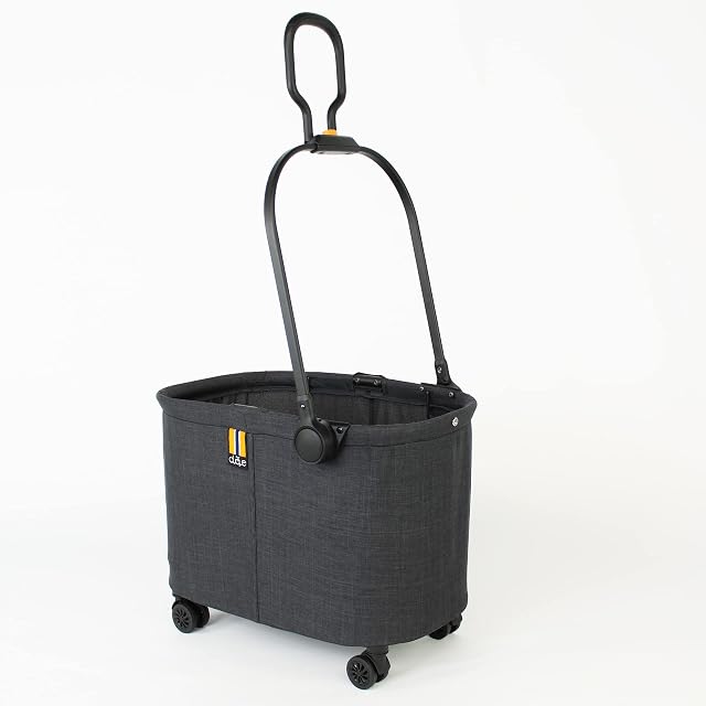 MY DUQUE - Milo - modern shopping trolley up to 15 kg, easy to fold and double jointed handle, flexible XL shopping basket for carrying or pulling