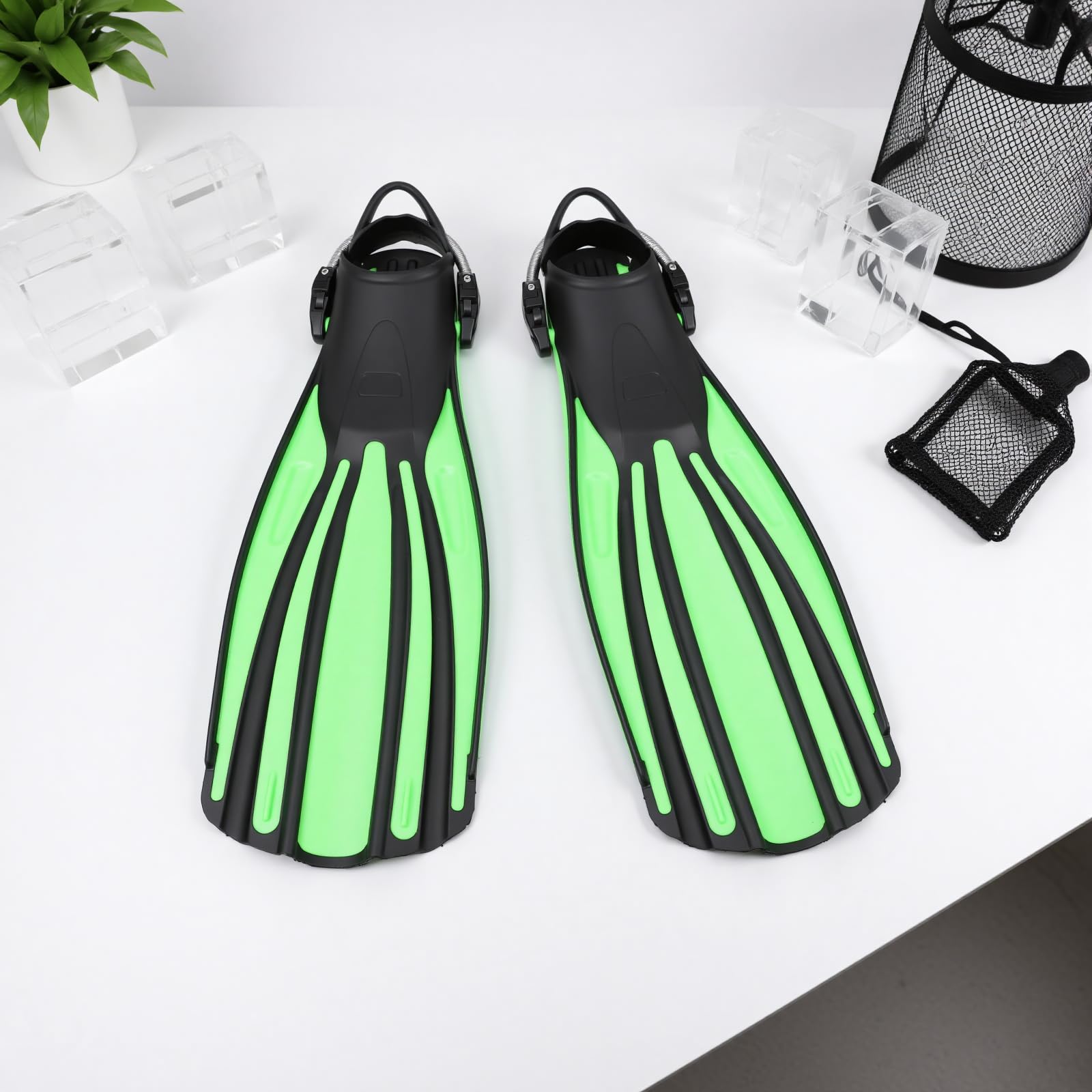 Topiky Propulsione e flessibilità efficienti delle pinne lunghe di immersione profonda regolabili TPR per immersioni subacquee nuoto surf