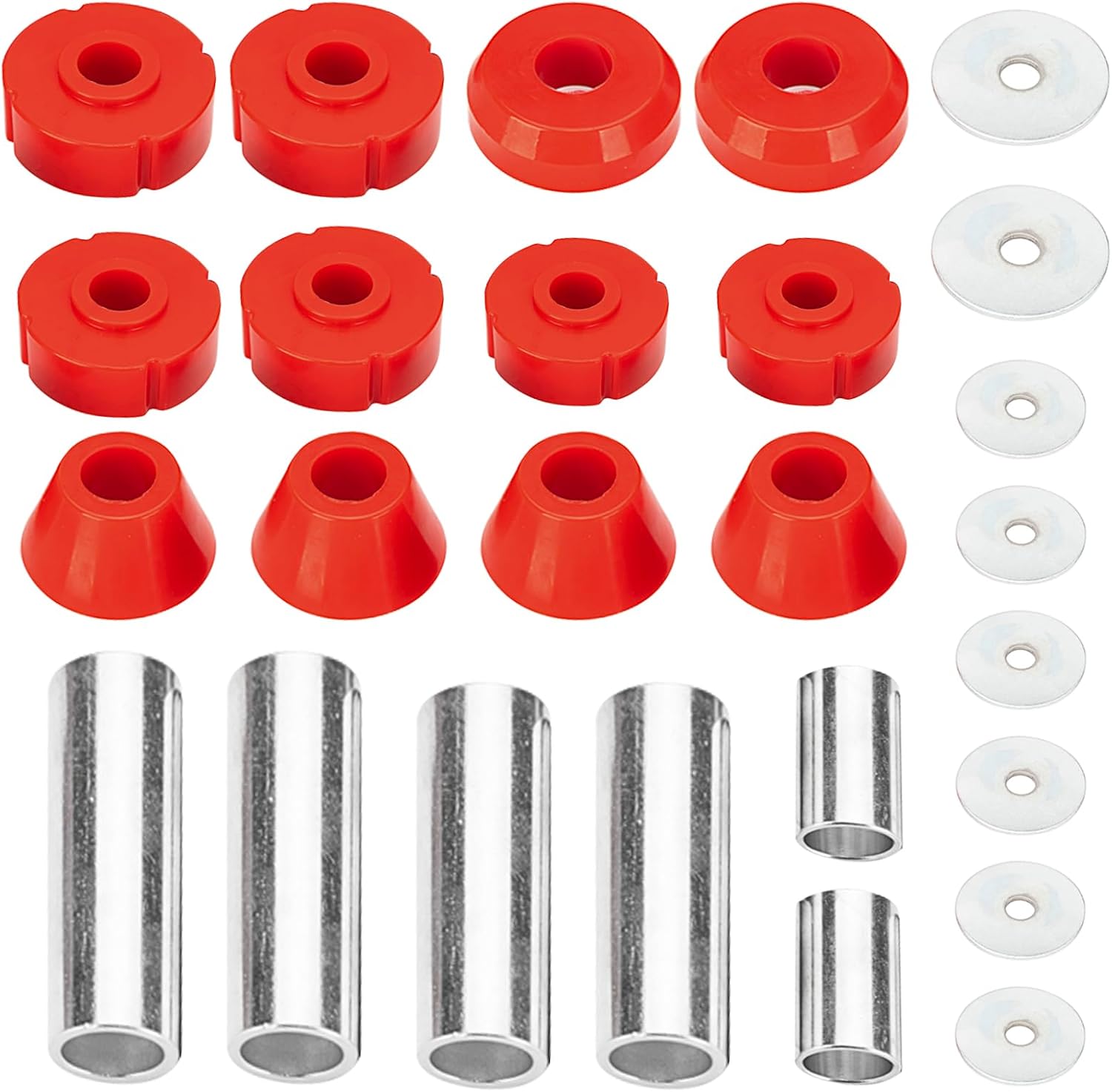 7-101 Body Mount kit Compatible with 1967-1972 Chevy C10 Chevrolet Body Mount Bushings-Red