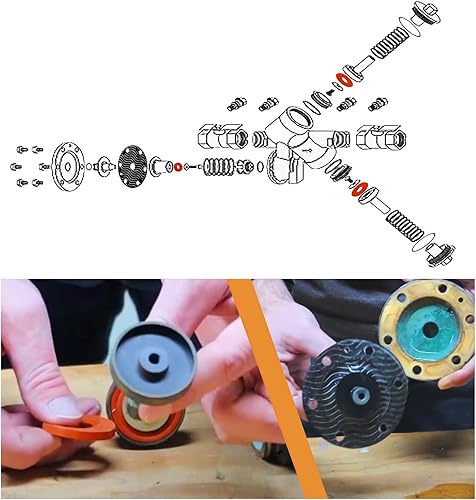 Miniatura 4 de Reemplazo para Wilkins 34"-1" Modelo 975XLXL2 Kit de reparación de goma Kit de reparación de prevención de reflujo