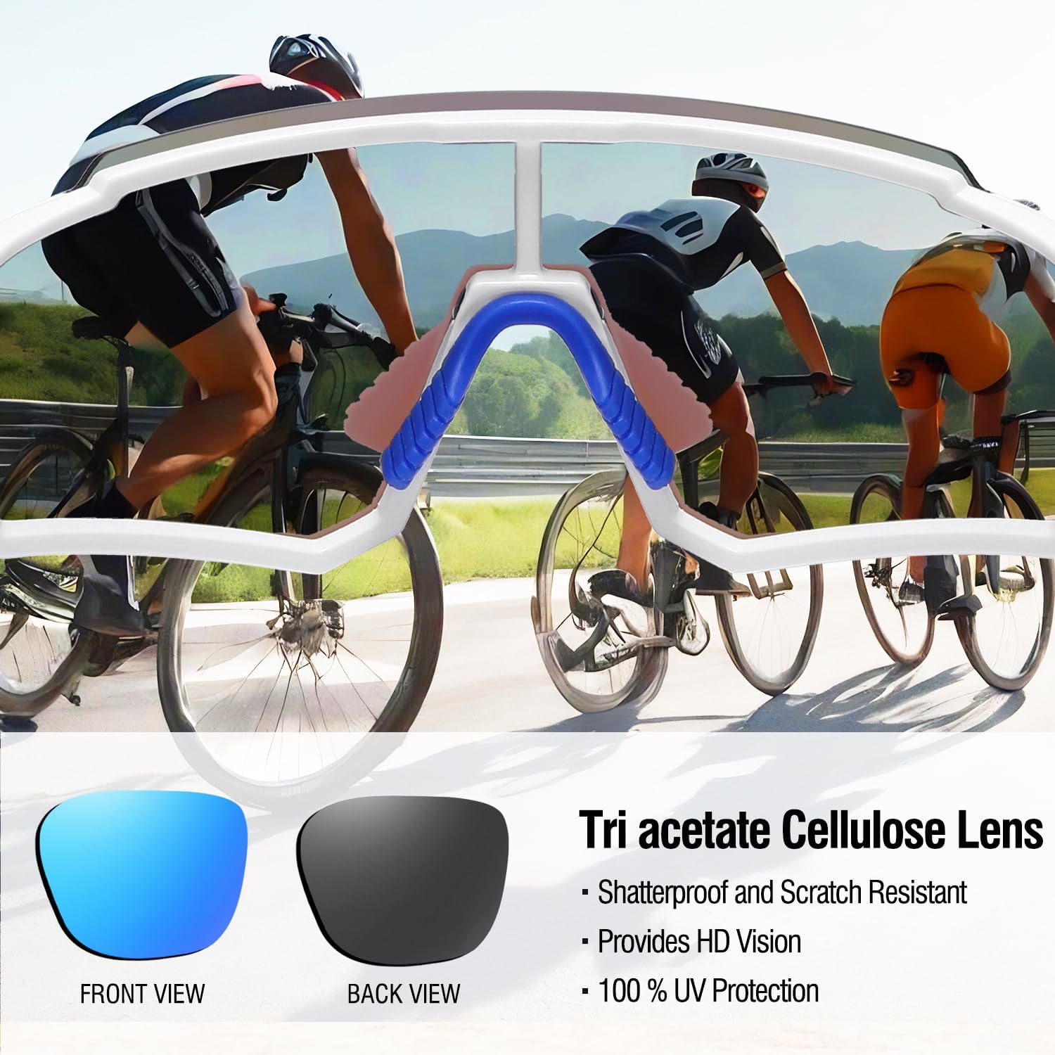 DUCO Polarized Sports Sunglasses for Men Women UV400 Protection Baseball Cycling Running Fishing Sunglasses DC0068 - Image 4