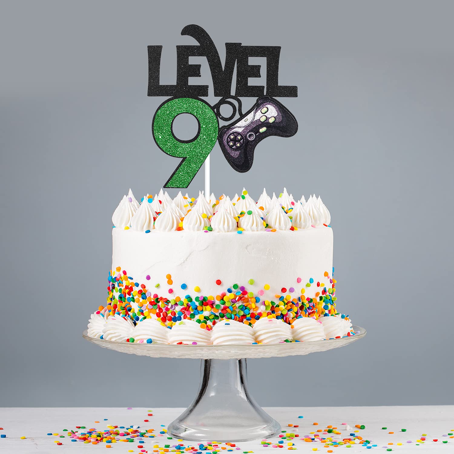 "Level 9" Birthday Cake Topper - Video Game Themed Decor For Boy's 9th Birthday Party - View #6