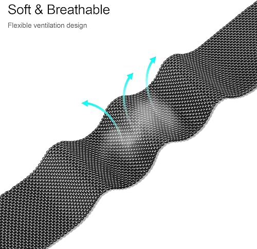 Miniatura 3 de Correa de metal compatible con Fitbit Charge 2 bandas para mujeres y hombres, correa de repuesto ajustable de malla de acero inoxidable para Fitbit