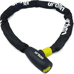 Anclaje Antirrobo Bicicleta URBAN XK120 Candado Bicicleta Antirrobo, Cadena 120cm de ø8mm Acero Endurecido Cerradura Alta Seguridad, Longitud Óptima para Fácil Transporte, Antirasguños, Antirobo Versátil para Bici, Moto Scooter
