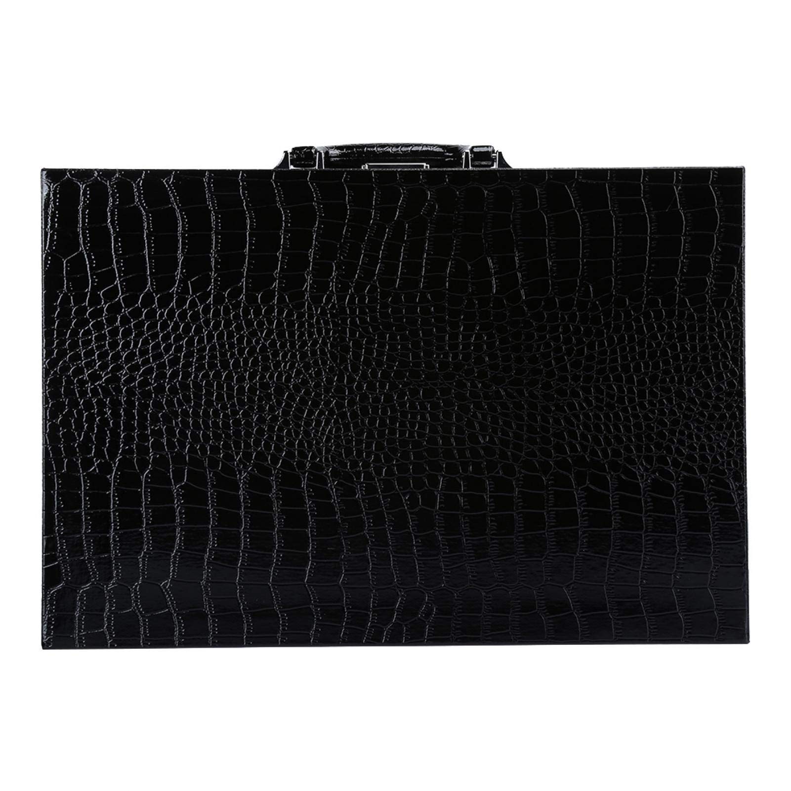 BoîTe De Rangement pour Montre 24 Grille Montre Valise en Cuir PU Grand Espace Organisateur De Montre avec Clé 16,9 x 11,4 x 3,5 Pouces