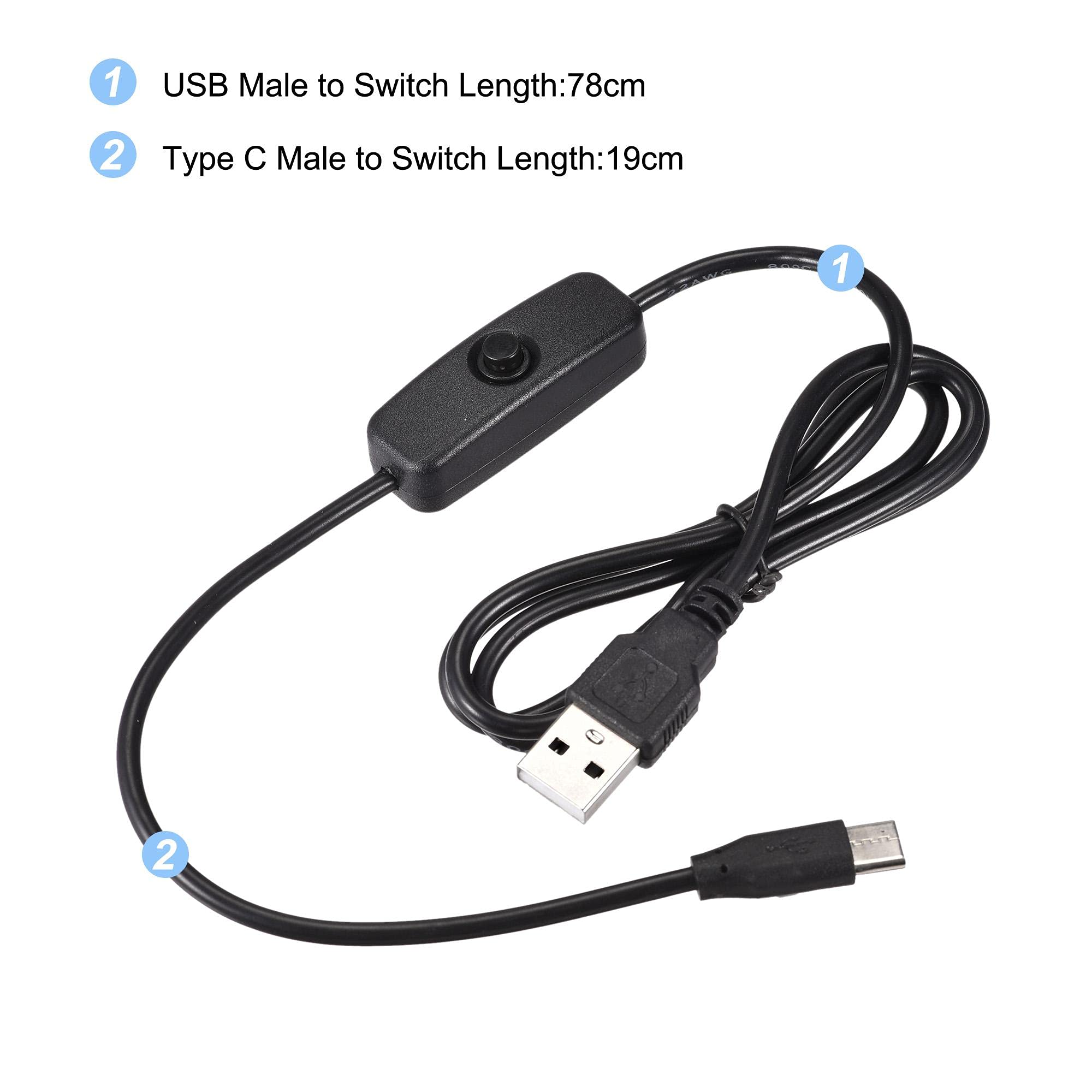 Sourcingmap, cavo USB con interruttore on/off, USB maschio
