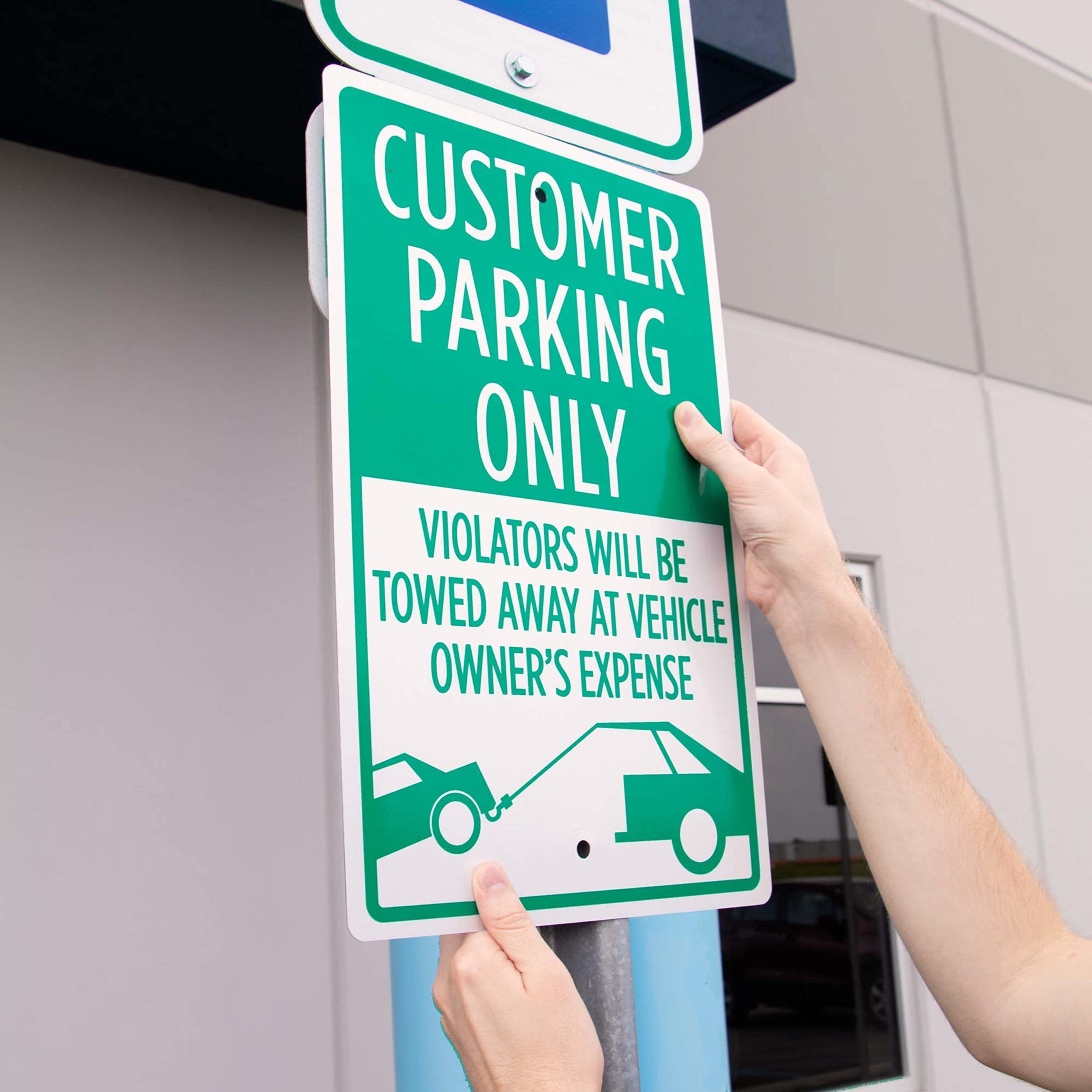 Amazon.co.jp: 「Customer Parking Only Sign」 (3枚パック) - 18