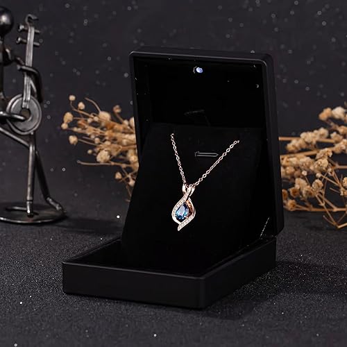 Miniatura 6 de Mothers Day Necklace Gifts for Mom 925 Sterling Silver Emerald Birthstone Necklace for Mom Infinity Pandent Necklace Women Jewelry Birthday Gifts