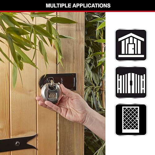 Miniatura 2 de Master Lock M40EURDNUM Excell - Candado de disco de alta seguridad combinación acero inoxidable exterior M40EURDNUM-Mejor utilizado para unidades de