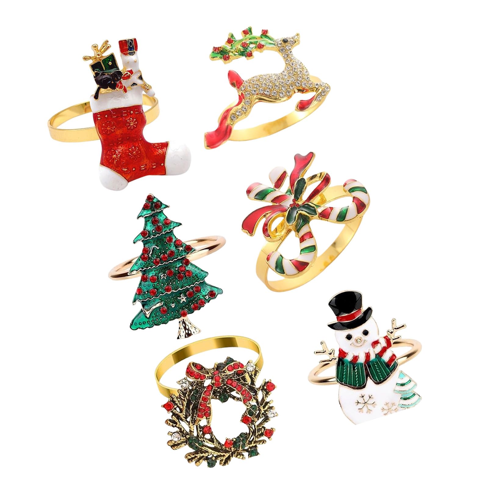 Metal Napkin Holders Christmas Reindeer Table Accessories for Holiday Dinner Party Setting Tableware Decoration Metal Napkin Holders for Christmas
