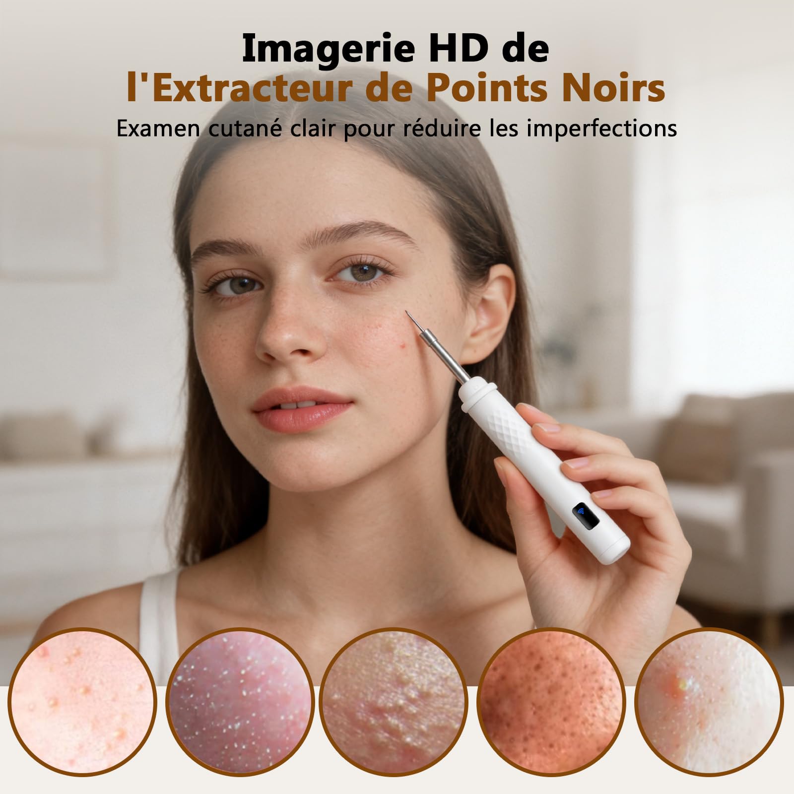 Otoscope Oreille avec Écran IPS HD 3.97, Caméra 1080P IP67 Étanche, Nettoyeur Oreille Set avec Carte TF et 6 LED