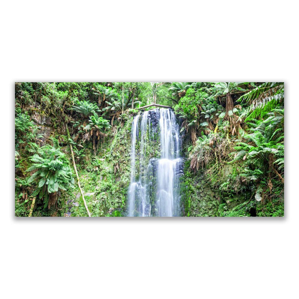 Tableau cascade nature en verre acrylique 140x70cm Tulup pour décoration murale
