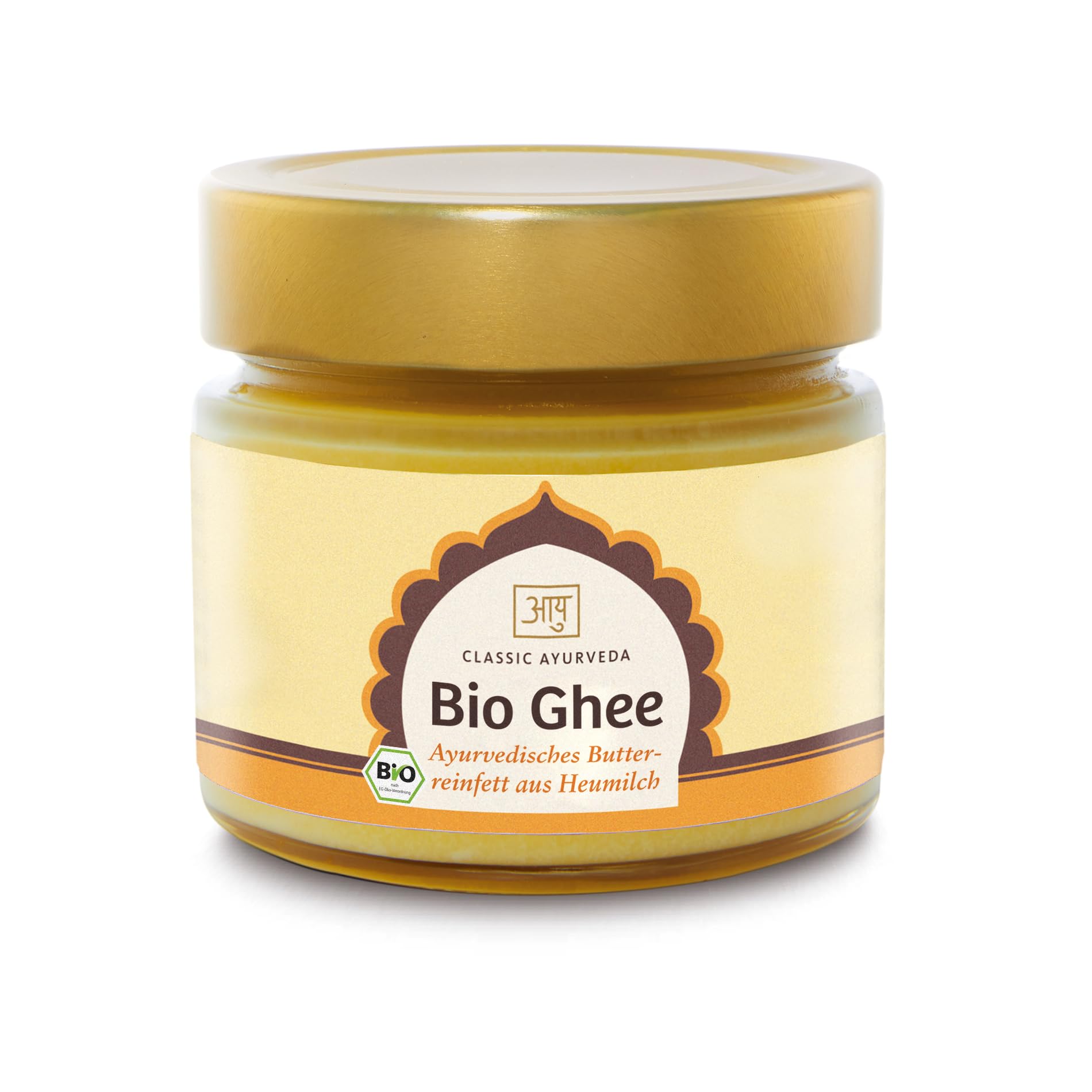 Classic Ayurveda - Bio Ghee aus Heumilch g.t.S. - 170 g - Strahlend golden, nussig, ideal für Braten, Backen und Dünsten
