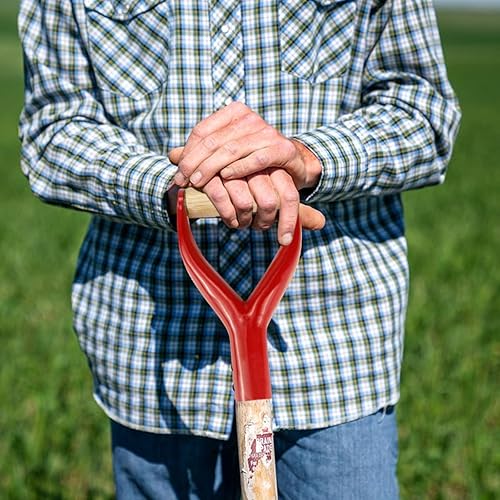 Miniatura 5 de Mango de agarre en Y, mango de 1.2 in de diámetro interior, pala de metal, manijas de repuesto para accesorios de jardín, asas con agarre de madera