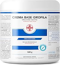 AIESI® Hydrophile basiscreme reine magere neutrale emulsion (Glas 500 gramm), Ideal für pharmazeutische, kosmetische und dermatologische Zwecke, Made in Italy