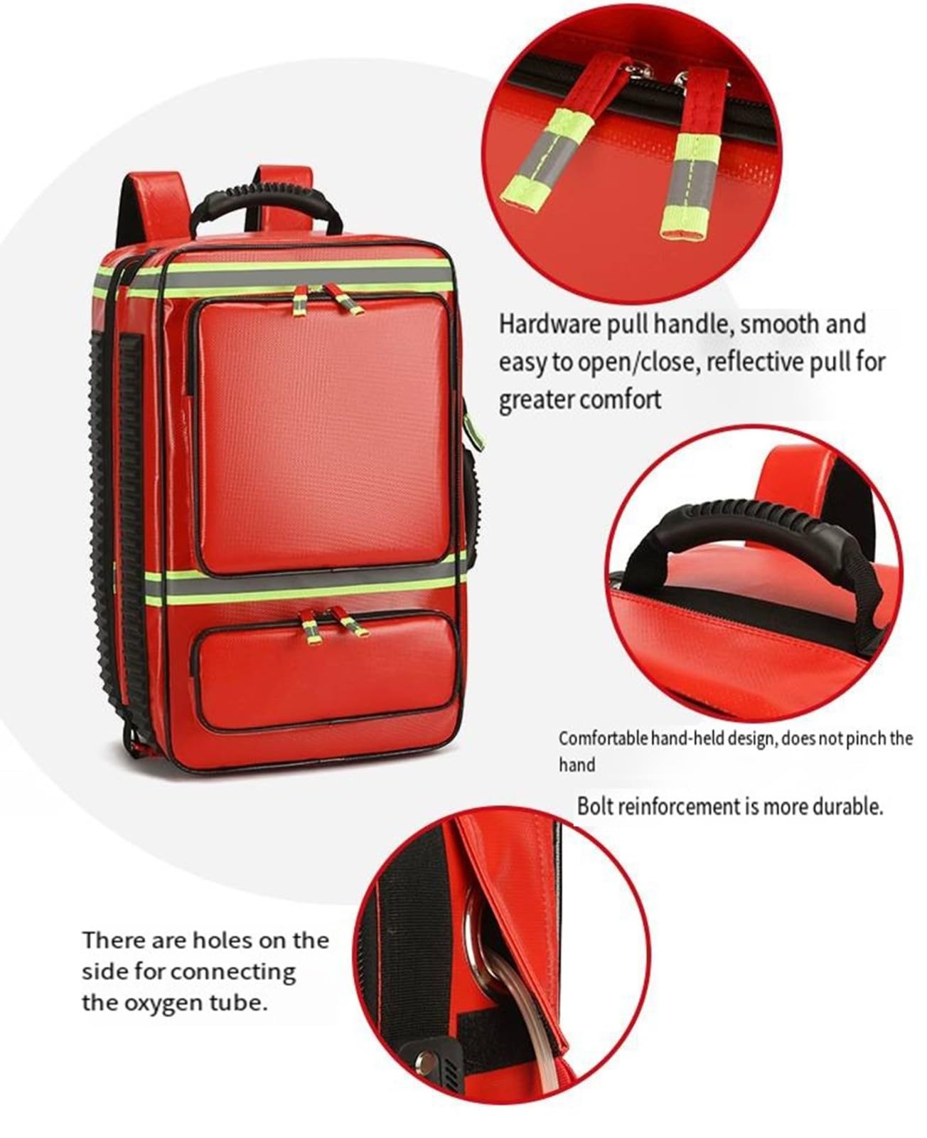 Mochila Emergencias Sanitarias con Carrello Ruote Rimovibile para EMT, Paramédicos,Enfermeras,Médicos Tácticos,Cuidado Hogar,Maletín Emergencias De Soporte Vital Viaje Acampada A,No Tie Rod