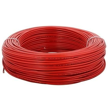 Captcha Flexible 1mm Copper Wire for Home or Domestic Industrial Electric Wiring, Electric Wire-100Feet (Red Color)