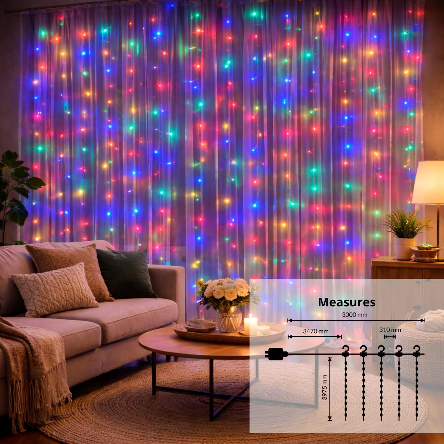 M Ledme M MIMOTEC LM2966 namiot zewnętrzny LED z USB 3 x 3 m, światło RGB: światła zmieniające kolory, wodoszczelność IP65, idealny na taras i do ogrodu