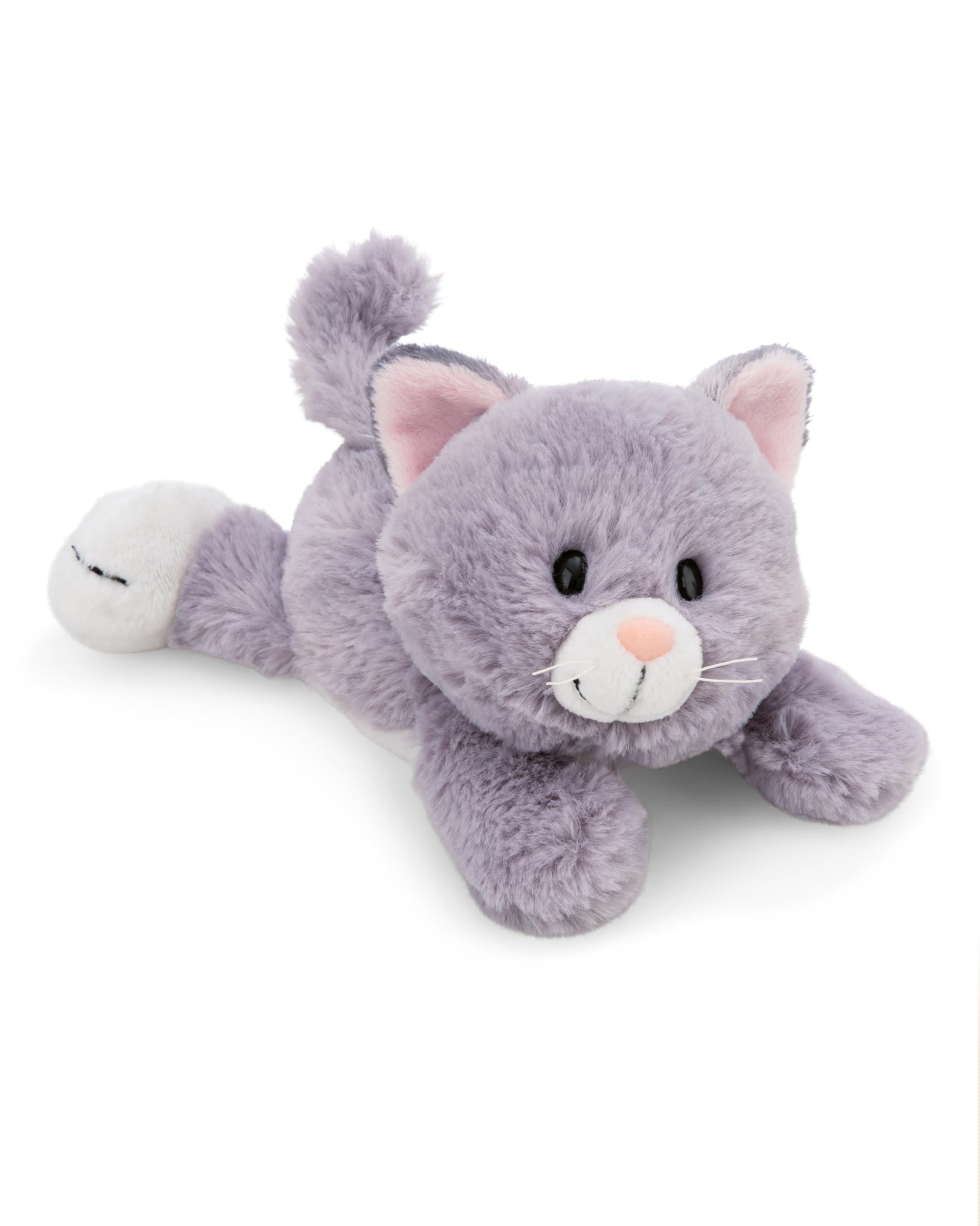NICI cuddly toy Cat 20 cm, Grey, Soft NICI Plush Toy, Cute Stuffed Toy for Cuddling & Playing With, Great Gift Idea for Children and Adults - 62143