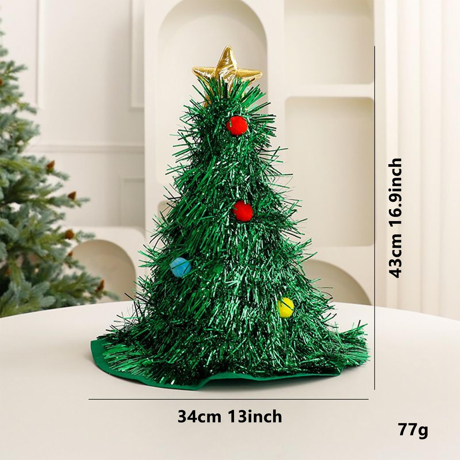 Set de 2 gorros navideños: gorro con árbol de Navidad y pantalones de Papá Noel para adultos
