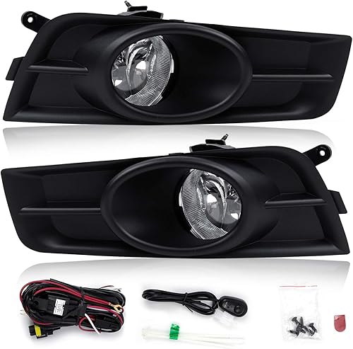 RP Remarkable Power, FL7128 Fit para 2009 2010 2011 2012 Cruze Chrome Negro Bisel Kits de luces antiniebla