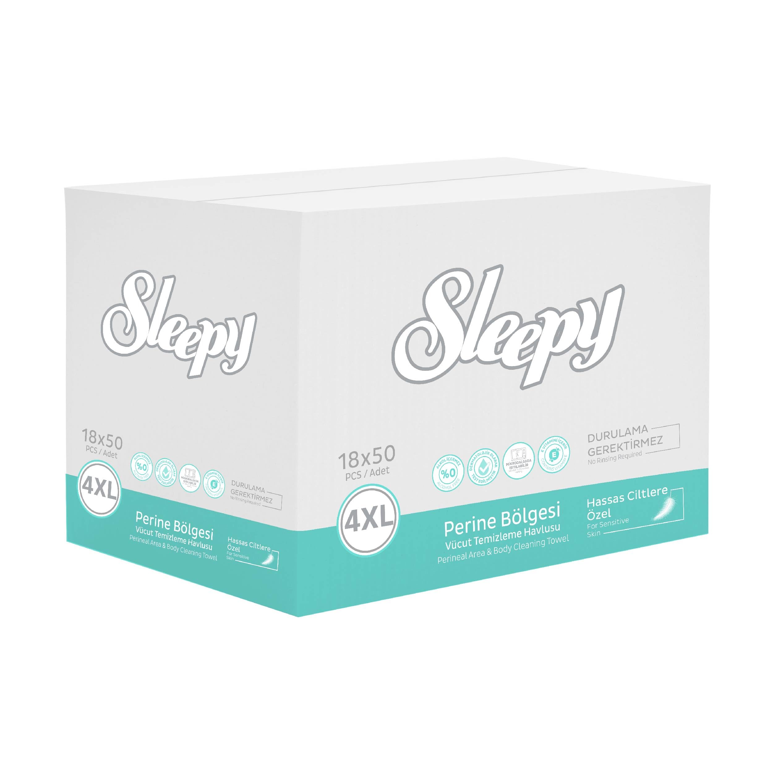 Sleepy Perine Bölgesi Vücut Temizleme Havlusu 18x50 (900 Yaprak)