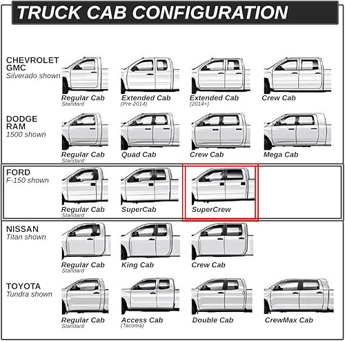 Miniatura 7 de DNA MOTORING STEPB-ZTL-8060 - Estribo de barra Nerf de acero inoxidable de 6 pulgadas compatible con Ford F-250 F-350 Super Duty (SuperCrew) Crew