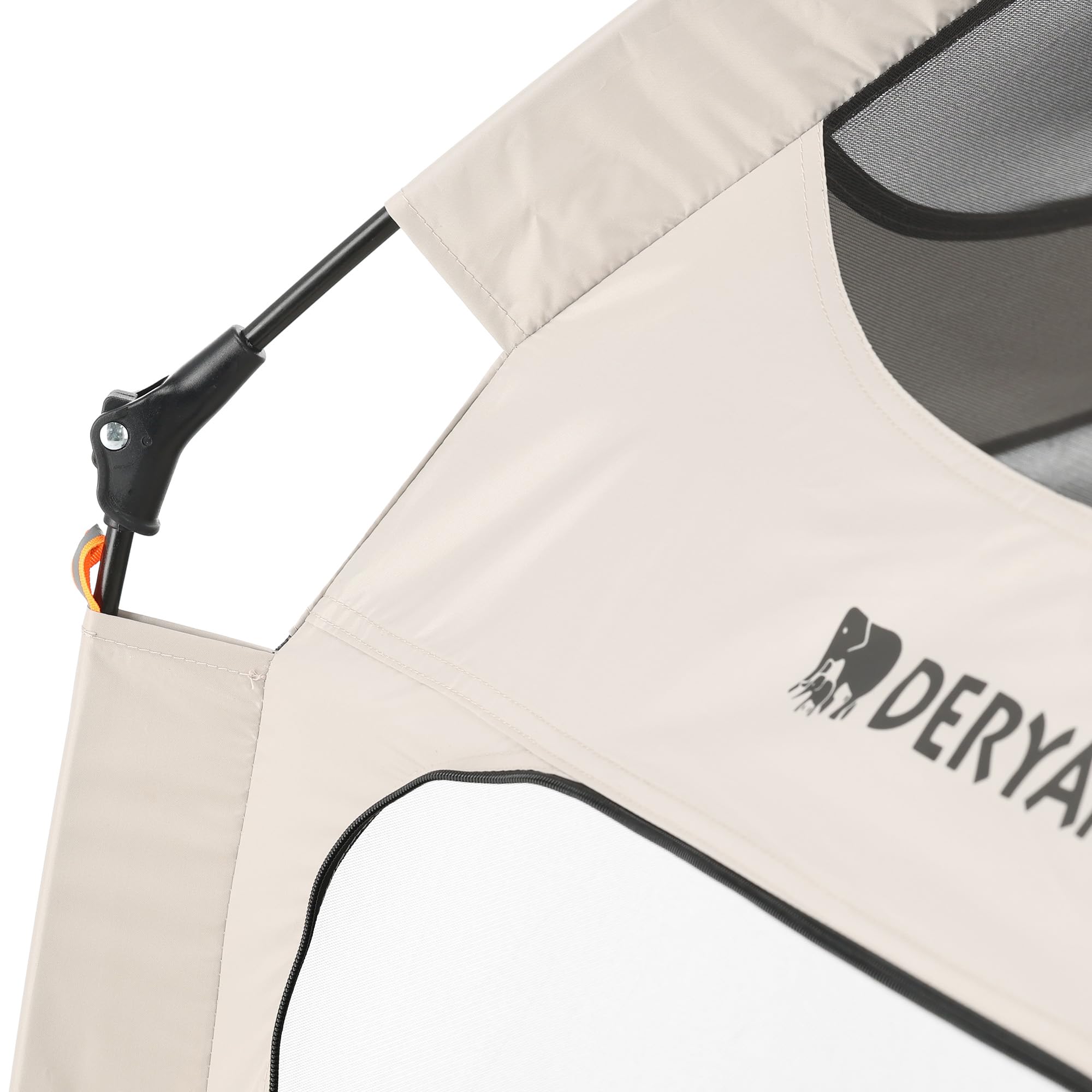 Deryan Up-To-Go - Cama de viaje y caja para niños - Refugio portátil para la playa para bebés y niños pequeños - Plegable con colchón y bolsa de transporte, 150 x 170 x 125 cm, color arena